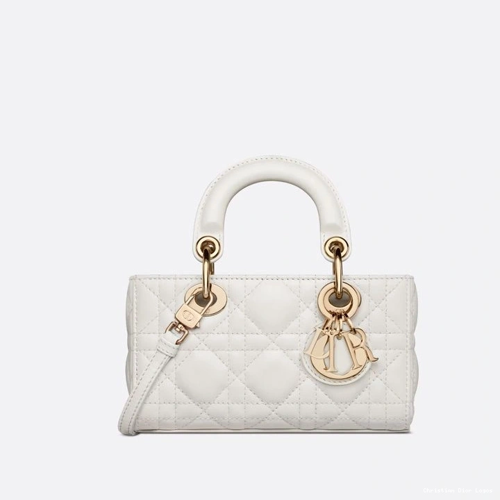 Micro Lady Lambskin Cannage D-Joy White Bag 0709 Luxury